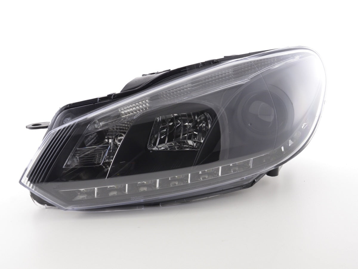 Scheinwerfer Set Daylight LED Tagfahrlicht VW Golf 6 Typ 1K 08- schwarz für Rechtslenker Scheinwerfer Set Daylight LED Tagfahrlicht VW Golf 6 Typ 1K 08- schwarz für Rechtslenker